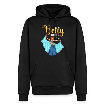 Danse du ventre Danse orientale Musique Danseur - Sweat à capuche Premium bio Homme - noir - Devant - Nico (187cm)