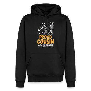 Stolzer Cousin Eines Absolventen Absolvent - Männer Premium Bio Hoodie - Schwarz - Vorne - Nico (187cm)