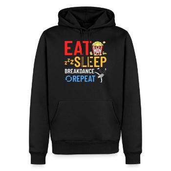 Breakdance Musik Breaking BBoy Bgirl - Männer Premium Bio Hoodie - Schwarz - Vorne - Nico (187cm)