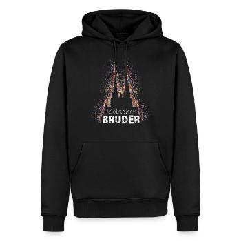 Kölscher Bruder Kölner Dom Konfetti Kostümersatz - Männer Premium Bio Hoodie - Schwarz - Vorne - Nico (187cm)