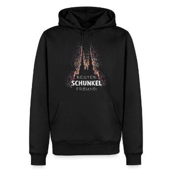 Kölner Dom Konfetti Kostümersatz Jeck Karneval - Männer Premium Bio Hoodie - Schwarz - Vorne - Nico (187cm)