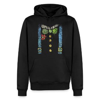 Costume Remplacement Carnaval Clown Clique Carnaval Jeck - Sweat à capuche Premium bio Homme - noir - Devant - Nico (187cm)