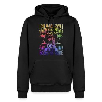 Surfing Opa Surfen Wellenreiten Surfbrett Surfing - Männer Premium Bio Hoodie - Schwarz - Vorne - Nico (187cm)