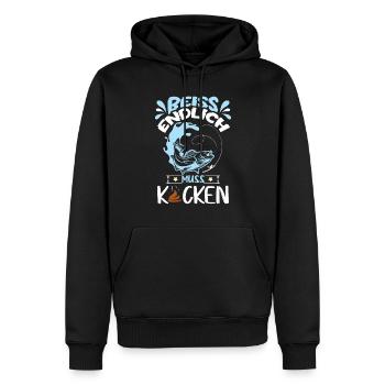 Angeln Fischen Angelrute - Männer Premium Bio Hoodie - Schwarz - Vorne - Nico (187cm)