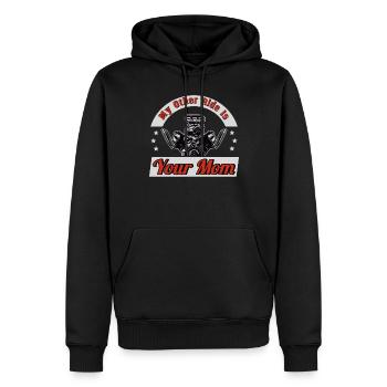 Muscel Car V8 Turbocharger Tuning Rennwagen - Männer Premium Bio Hoodie - Schwarz - Vorne - Nico (187cm)