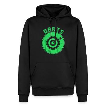 darts - Männer Premium Bio Hoodie - Schwarz - Vorne - Nico (187cm)