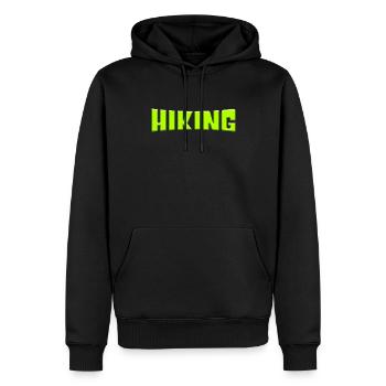 Wander - Men’s Premium Organic Hoodie - black - Front - Nico (187cm)