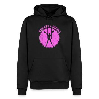 cheerleading - Sweat à capuche Premium bio Homme - noir - Devant - Nico (187cm)