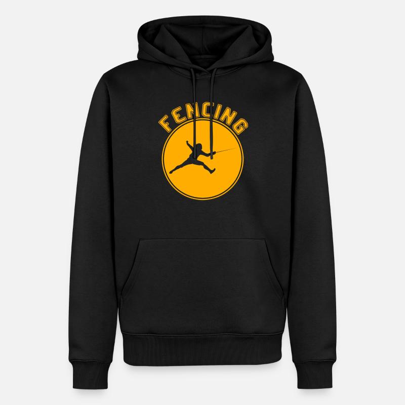 Fechten - Männer Premium Bio Hoodie - Schwarz