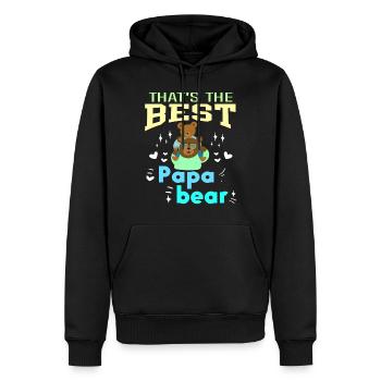 C’est le meilleur papa que papa ait jamais aimé - Sweat à capuche Premium bio Homme - noir - Devant - Nico (187cm)