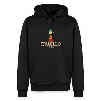 Trujillo Peru, peruvian peru - Men’s Premium Organic Hoodie - black - Front - Nico (187cm)