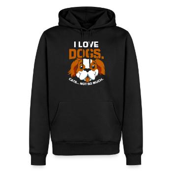 Ich Liebe Hunde Katzen Nicht So Sehr Hund Welpe - Männer Premium Bio Hoodie - Schwarz - Vorne - Nico (187cm)
