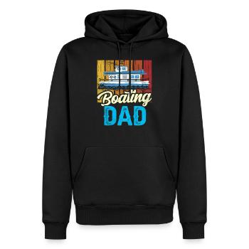 Nautisme Père Yacht Bateau Bateau - Sweat à capuche Premium bio Homme - noir - Devant - Nico (187cm)
