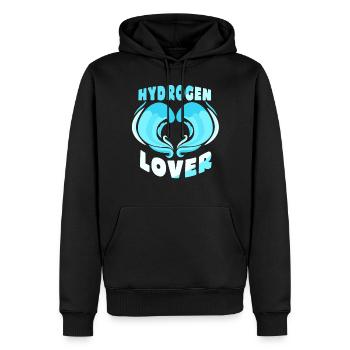 Hydrogen Lover Energy Element Hydrogen - Men’s Premium Organic Hoodie - black - Front - Nico (187cm)