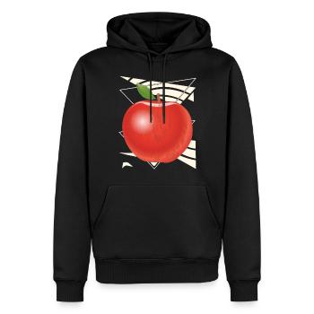 APFEL - Männer Premium Bio Hoodie - Schwarz - Vorne - Nico (187cm)