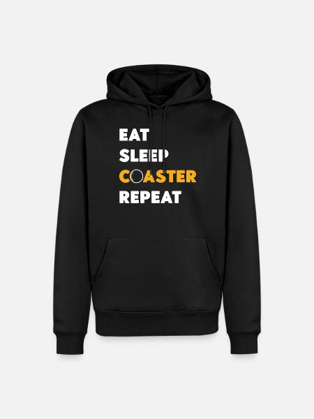 Roller Coaster Eat Sleep Coaster - Men’s Premium Organic Hoodie - black
