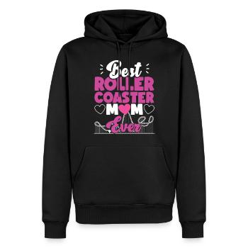 Montagnes russes Maman Mère Meilleur - Sweat à capuche Premium bio Homme - noir - Devant - Nico (187cm)