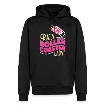 Roller Coaster Girl Crazy Roller - Männer Premium Bio Hoodie - Schwarz - Vorne - Nico (187cm)
