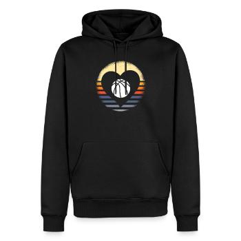 Dictons de basket-ball amusants pour les joueurs de basket-ball - Sweat à capuche Premium bio Homme - noir - Devant - Nico (187cm)
