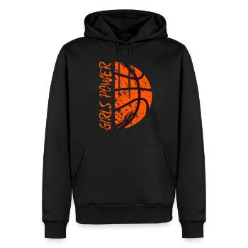 Dictons de basket-ball amusants pour les joueurs de basket-ball - Sweat à capuche Premium bio Homme - noir - Devant - Nico (187cm)