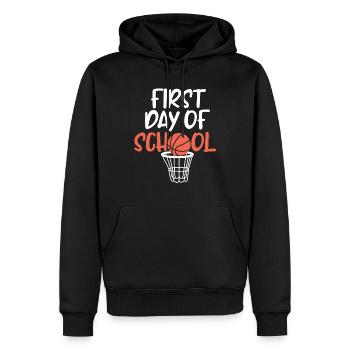 Dictons de basket-ball amusants pour les joueurs de basket-ball - Sweat à capuche Premium bio Homme - noir - Devant - Nico (187cm)