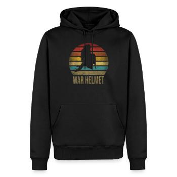 Casque de guerre à plumes Rome Sparta Retro Sunset - Sweat à capuche Premium bio Homme - noir - Devant - Nico (187cm)