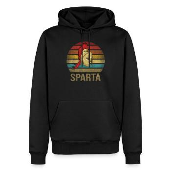 Casque de guerre à plumes Rome Sparta Retro Sunset - Sweat à capuche Premium bio Homme - noir - Devant - Nico (187cm)