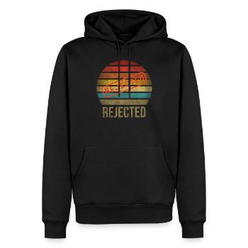 Rejected Sorry Retro Sunset Vintage - Männer Premium Bio Hoodie - Schwarz - Vorne - Nico (187cm)