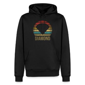 Ruby Gemstone Retro Sunset - Männer Premium Bio Hoodie - Schwarz - Vorne - Nico (187cm)