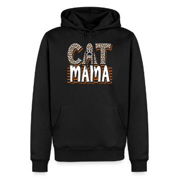 Katze Mama Leopard Kätzchen Tier Haustier - Männer Premium Bio Hoodie - Schwarz - Vorne - Nico (187cm)