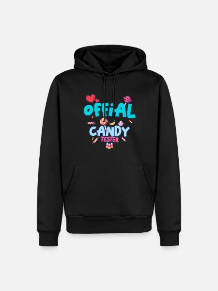 Candy Tester Lollipop Candy Halloween - Sweat à capuche Premium bio Homme - noir