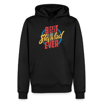Bester Stiefvater Aller Zeiten Stiefpapa Stepdad - Männer Premium Bio Hoodie - Schwarz - Vorne - Nico (187cm)
