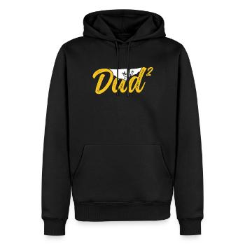 Vater Von Zwei Kindern Vater Tag Papi Papa - Männer Premium Bio Hoodie - Schwarz - Vorne - Nico (187cm)