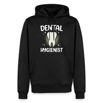 Équipe d’hygiénistes dentaires Dentiste Hygiène dentaire - Sweat à capuche Premium bio Homme - noir - Devant - Nico (187cm)