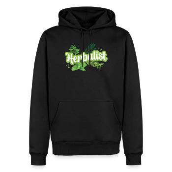 Herboriste Herb Herb Herb Herb Garden - Sweat à capuche Premium bio Homme - noir - Devant - Nico (187cm)