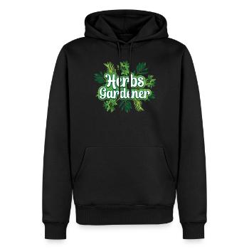 Herb Gardener Herbalisme Herb Garden Herb Herb - Sweat à capuche Premium bio Homme - noir - Devant - Nico (187cm)