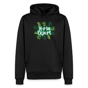 Herb Expert Herb Herb Garden - Sweat à capuche Premium bio Homme - noir - Devant - Nico (187cm)
