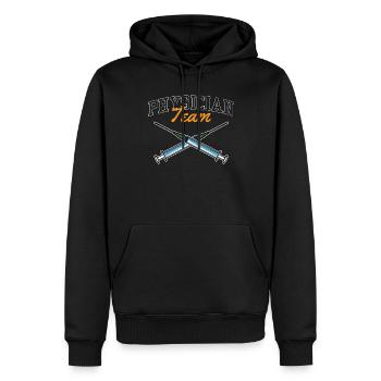 Médecin de l’équipe Médecin de l’équipe Médecin Médecin Médecine - Sweat à capuche Premium bio Homme - noir - Devant - Nico (187cm)