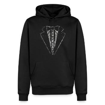 Costume Fumeur Carnaval Costume Remplacement Tailcoat Carnaval - Sweat à capuche Premium bio Homme - noir - Devant - Nico (187cm)