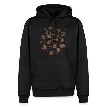 Vache Vache Taches Modèle de Vache Costume Remplacement Carnaval - Sweat à capuche Premium bio Homme - noir - Devant - Nico (187cm)