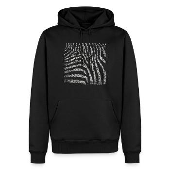 Zebra Zebra Crossing Pattern Costume Replacement Carnival - Men’s Premium Organic Hoodie - black - Front - Nico (187cm)