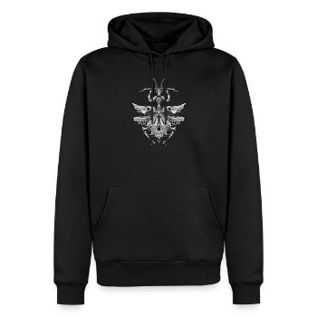Mante religieuse I Mante Insect Motif - Sweat à capuche Premium bio Homme - noir - Devant - Nico (187cm)