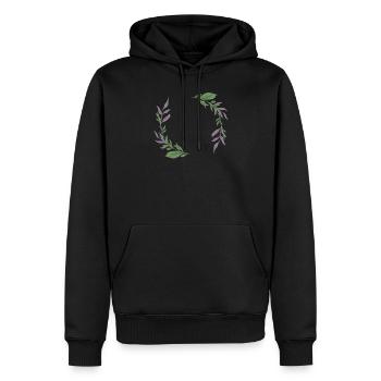 Lavender I Team Bride Fleur Couronne Mariage Boho - Sweat à capuche Premium bio Homme - noir - Devant - Nico (187cm)