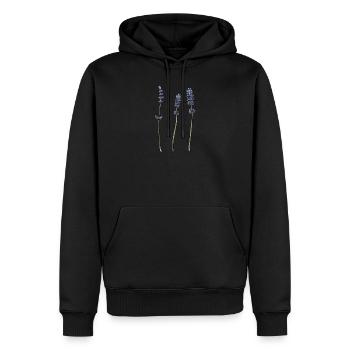 Lavender I Team Bride Fleur Couronne Mariage Boho - Sweat à capuche Premium bio Homme - noir - Devant - Nico (187cm)