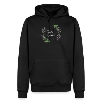 Lavender I Team Bride Fleur Couronne Mariage Boho - Sweat à capuche Premium bio Homme - noir - Devant - Nico (187cm)