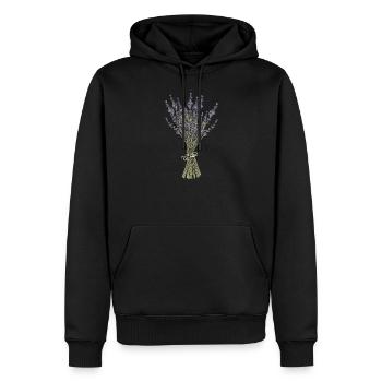 Lavender I Team Bride Fleur Couronne Mariage Boho - Sweat à capuche Premium bio Homme - noir - Devant - Nico (187cm)