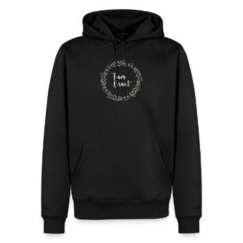 Lavender I Team Bride Fleur Couronne Mariage Boho - Sweat à capuche Premium bio Homme - noir - Devant - Nico (187cm)
