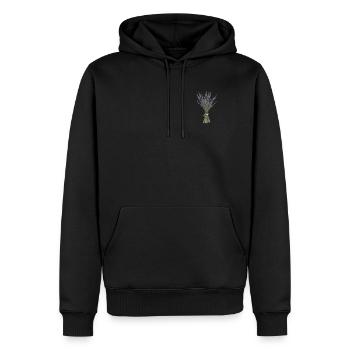 Lavender I Team Bride Fleur Couronne Mariage Boho - Sweat à capuche Premium bio Homme - noir - Devant - Nico (187cm)