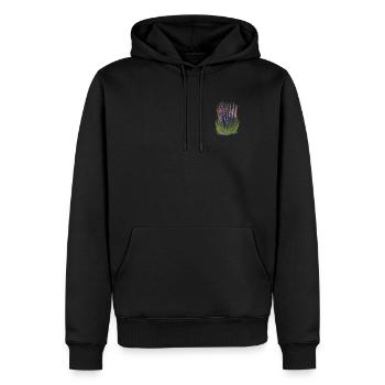Lavender I Team Bride Fleur Couronne Mariage Boho - Sweat à capuche Premium bio Homme - noir - Devant - Nico (187cm)