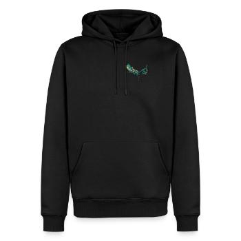 Mante religieuse I Mante Insect Motif - Sweat à capuche Premium bio Homme - noir - Devant - Nico (187cm)
